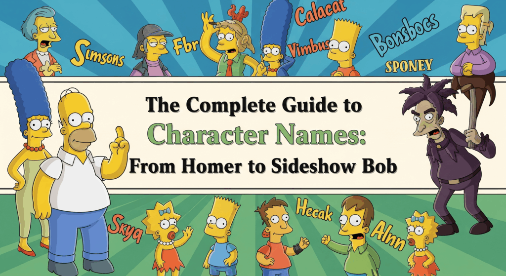 The Complete Guide to Simpsons Character Names From Homer to Sideshow Bob